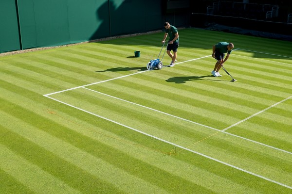 Early morning on Court 18. The Championships 2015 at The All England Lawn Tennis Club. 27 June 2015. Neil Turner